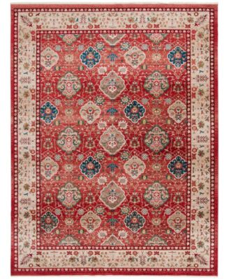 Lauren Ralph Lauren Ariel LRL1255C Red and Beige 8' X 10' Area Rug