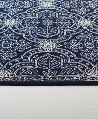 Etienne LRL6603N Navy and Ivory 9' X 12' Area Rug