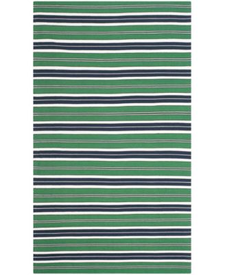 Leopold Stripe LRL2462K Green 5' X 8' Outdoor Area Rug