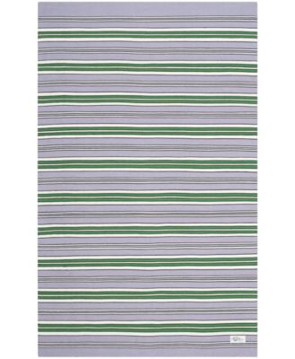 Leopold Stripe LRL2462G Lilac 5' X 8' Outdoor Area Rug