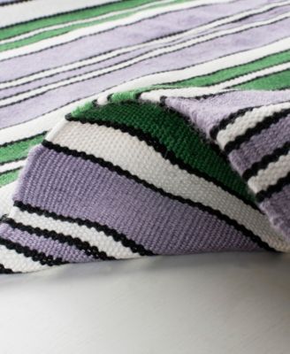 Leopold Stripe LRL2462G Lilac Outdoor Area Rug Collection