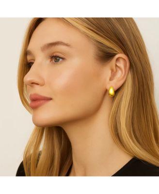 Elena Bold Dome Huggie Hoop Earrings