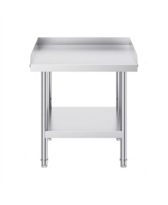 Stainless Steel Work Table 24 x 24 x 26 in Commercial Food Prep with Backsplash