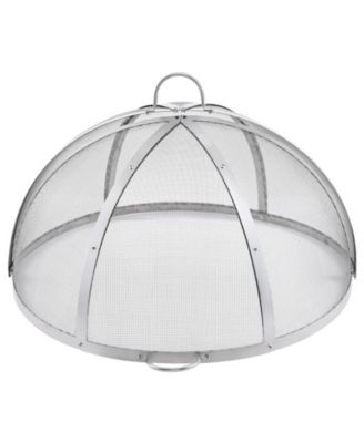 30in Diameter Stainless Steel Fire Pit Spark Screen Lid Cover