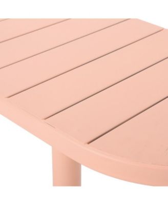 3-Piece Retro Modern Outdoor Bistro Set with Oval Table