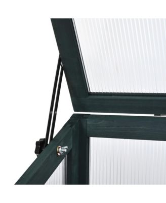 62inch Outdoor Height Wood Large Greenhouse Balcony Portable Cold Frame with Wheels and Adjustable Shelves