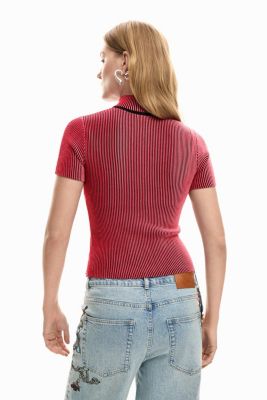 Women's Iridescent T-shirt Zipper