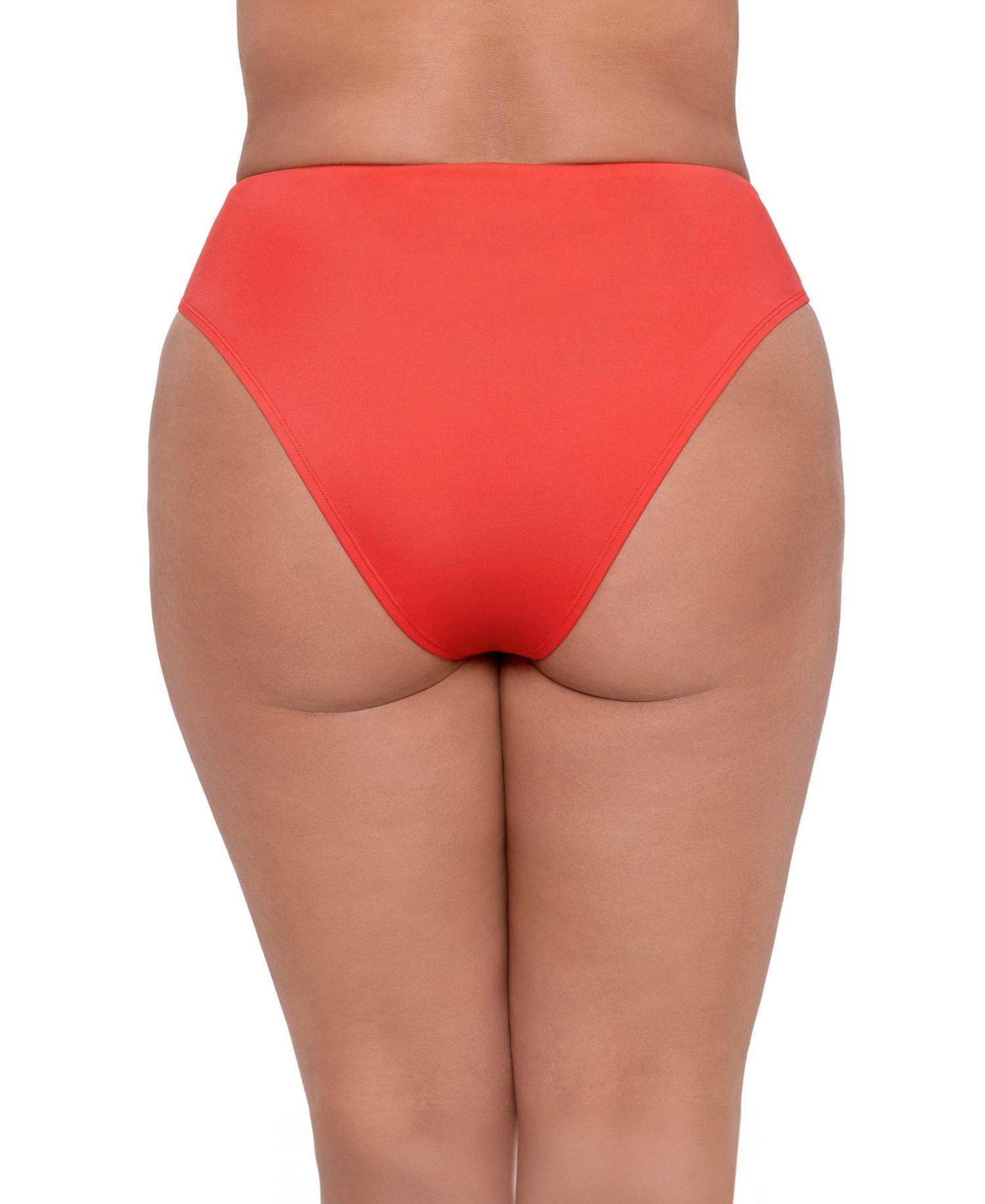 Women's Smoothing and Sculpting Cinch Front High Cut Bikini Swimsuit Bottoms