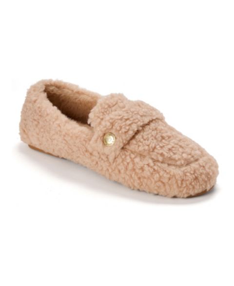 Женские тапочки Dearfoams Madeline Luxe Teddy Loafer Slipper, цвет: Латте
