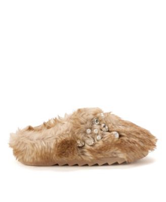 Women's Annabelle Pile Clog Slipper with Embellishment