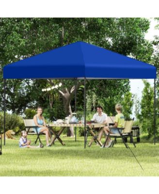 10x10 ft Outdoor Pop-Up Canopy Tent with Carry Bag & Stakes