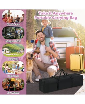 10x10 ft Outdoor Pop-Up Canopy Tent with Carry Bag & Stakes