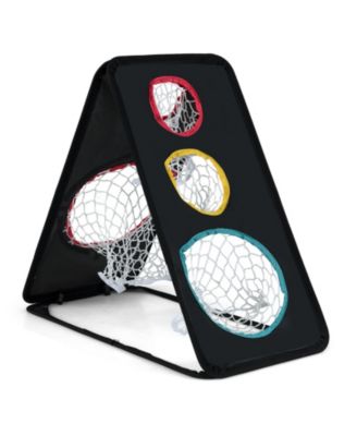Dual-Sided Golf Chipping Net with Triple Targets, 5-Hole Training System