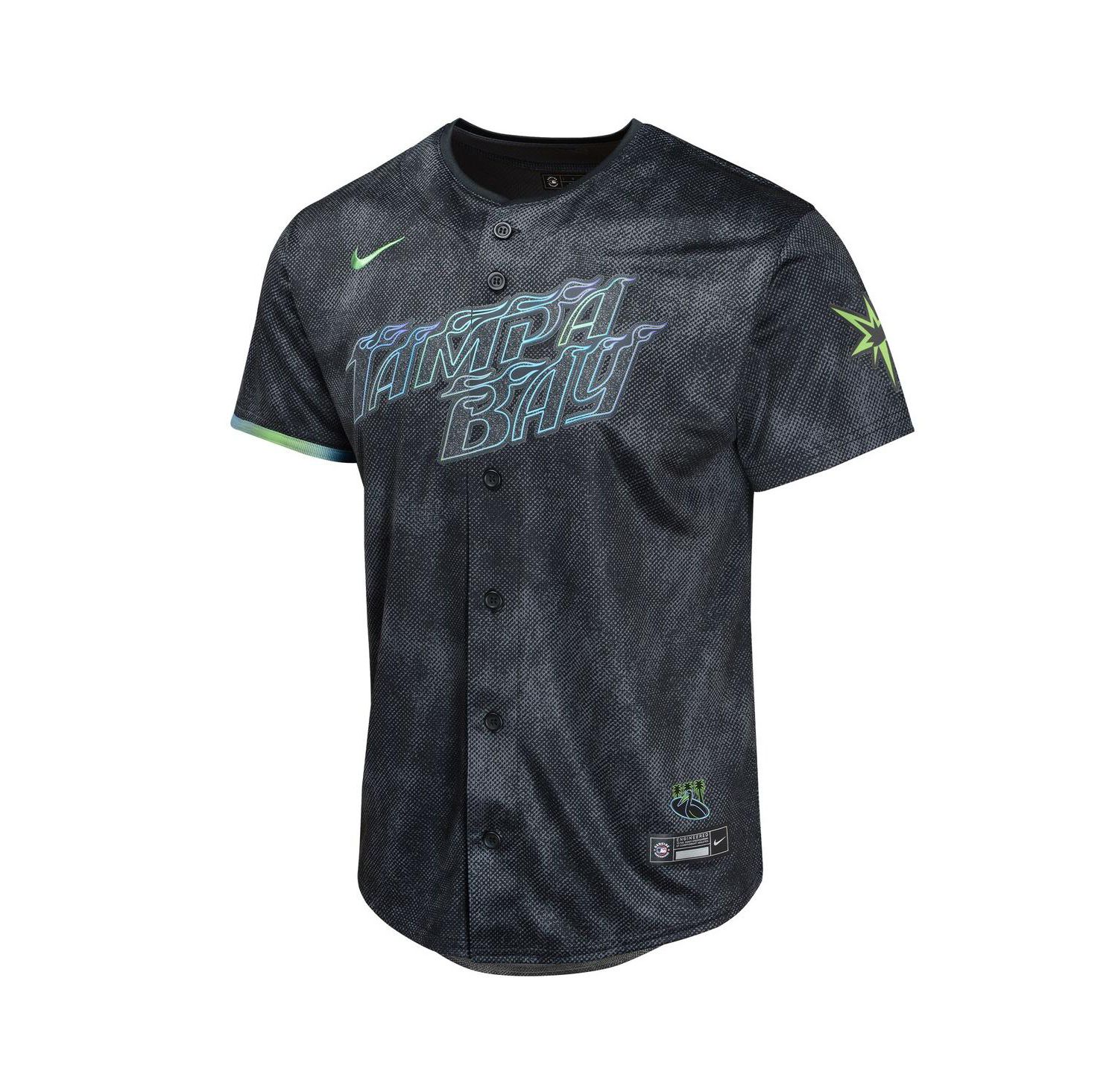 Big Boys and Girls Shane McClanahan Charcoal Tampa Bay Rays 2024 City Connect Limited Player Jersey