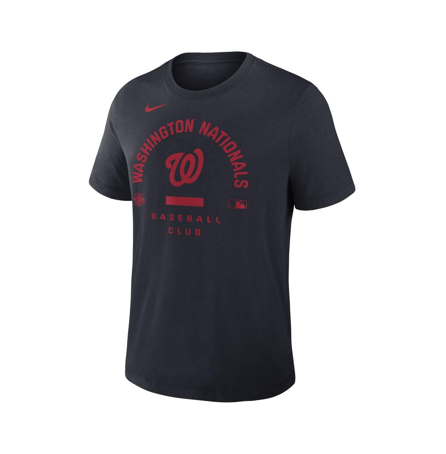 Мужская футболка Nike Navy Washington Nationals Authentic Collection Early Work Tri-Blend Dri-FIT — фото 2