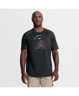 Men's Black Arizona Diamondbacks Authentic Collection Batting Practice Pre-Game Raglan Dri-FIT T-Shirt