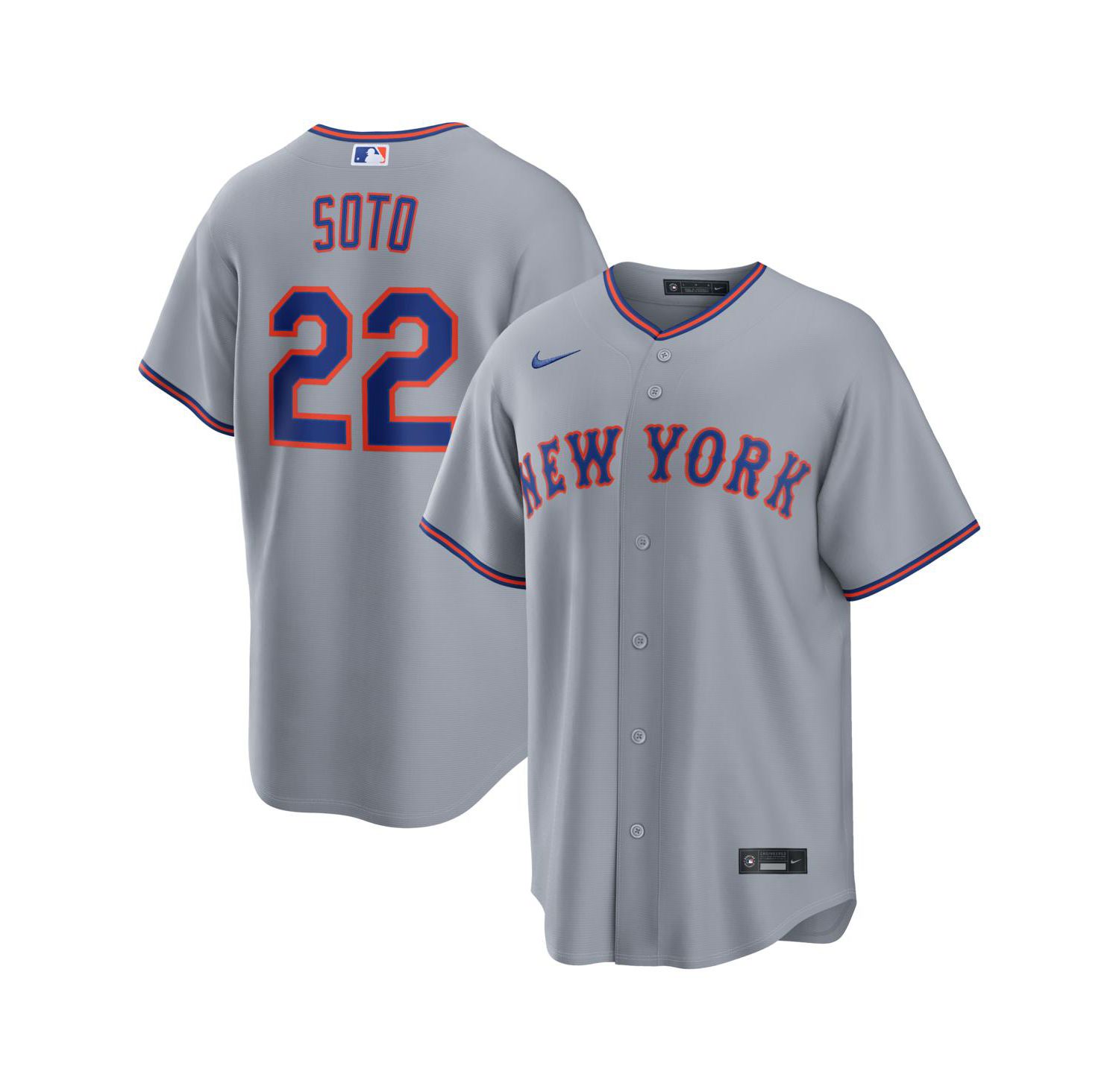 Men's Juan Soto Gray New York Mets Road Replica Jersey