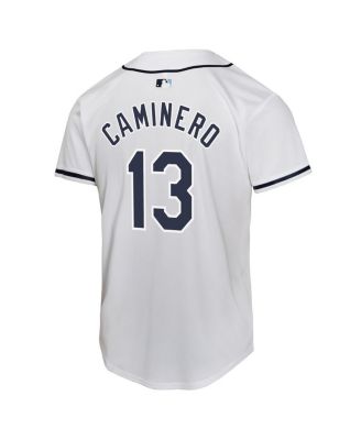 Big Boys and Girls Junior Caminero White Tampa Bay Rays Home Player Game Jersey