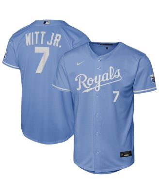 Big Boys and Girls Bobby Witt Jr. Light Blue Kansas City Royals Alternate Stadium Jersey