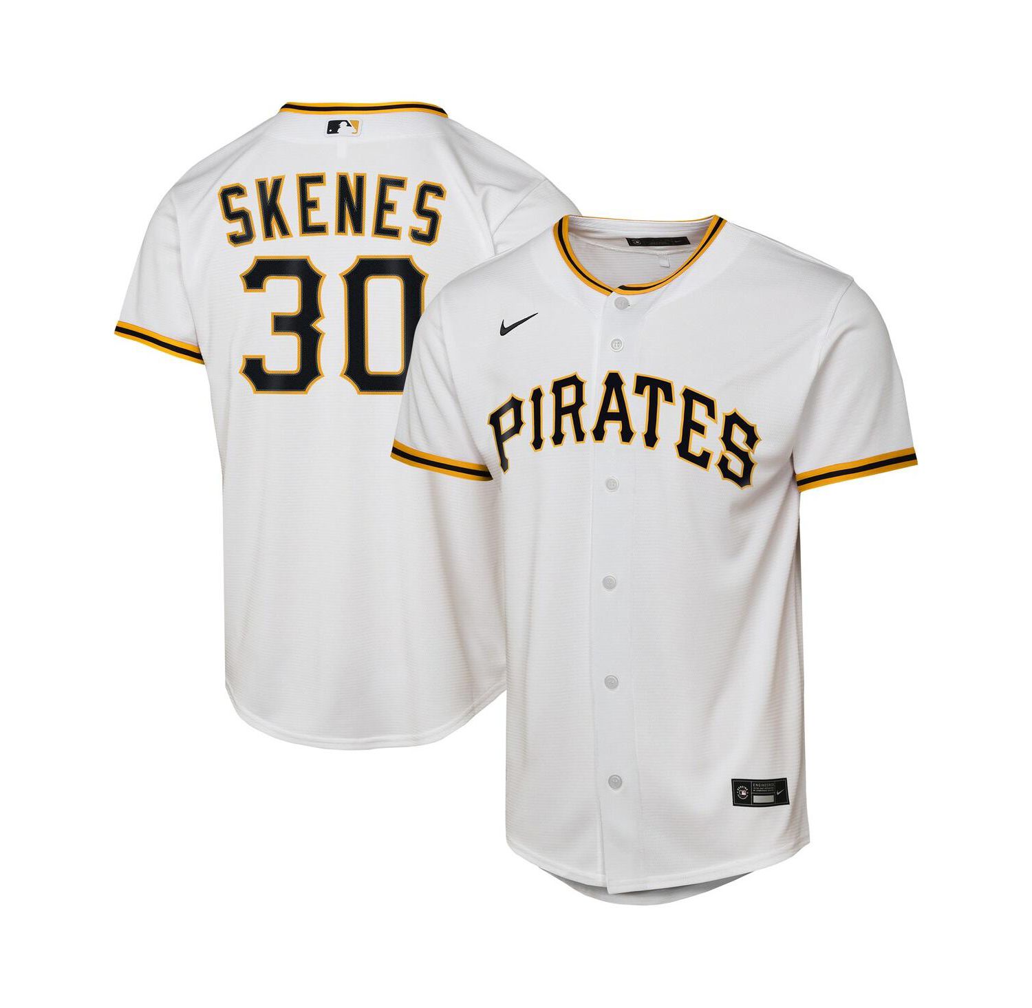 Big Boys and Girls Paul Skenes White Pittsburgh Pirates Home Replica Player Jersey
