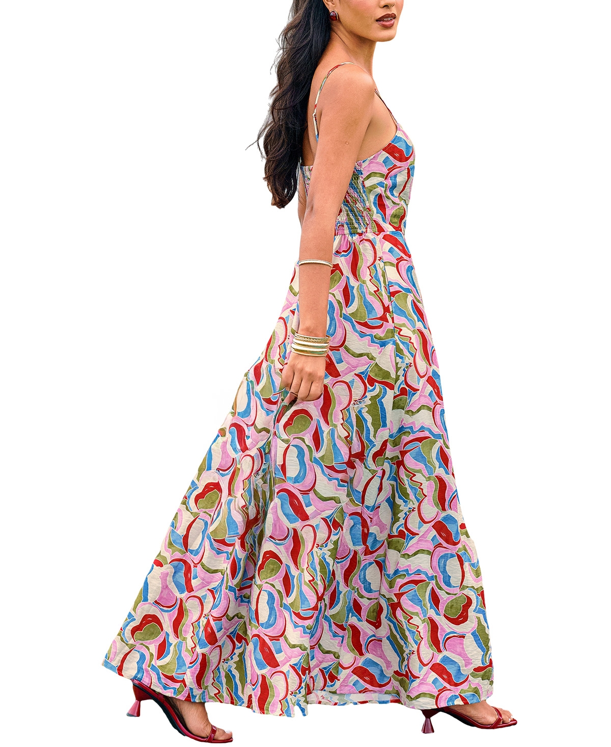 Cupshe Women's Virtual Paradise Abstract Maxi Beach Dress