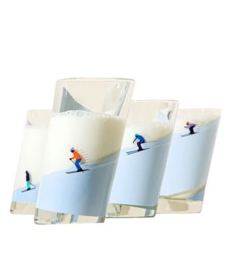 Sloping Ski Glasses, Set of 4
