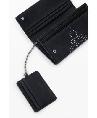 Women's Large studded cardholder wallet