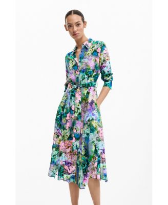 Women's Shirt Dress Garden