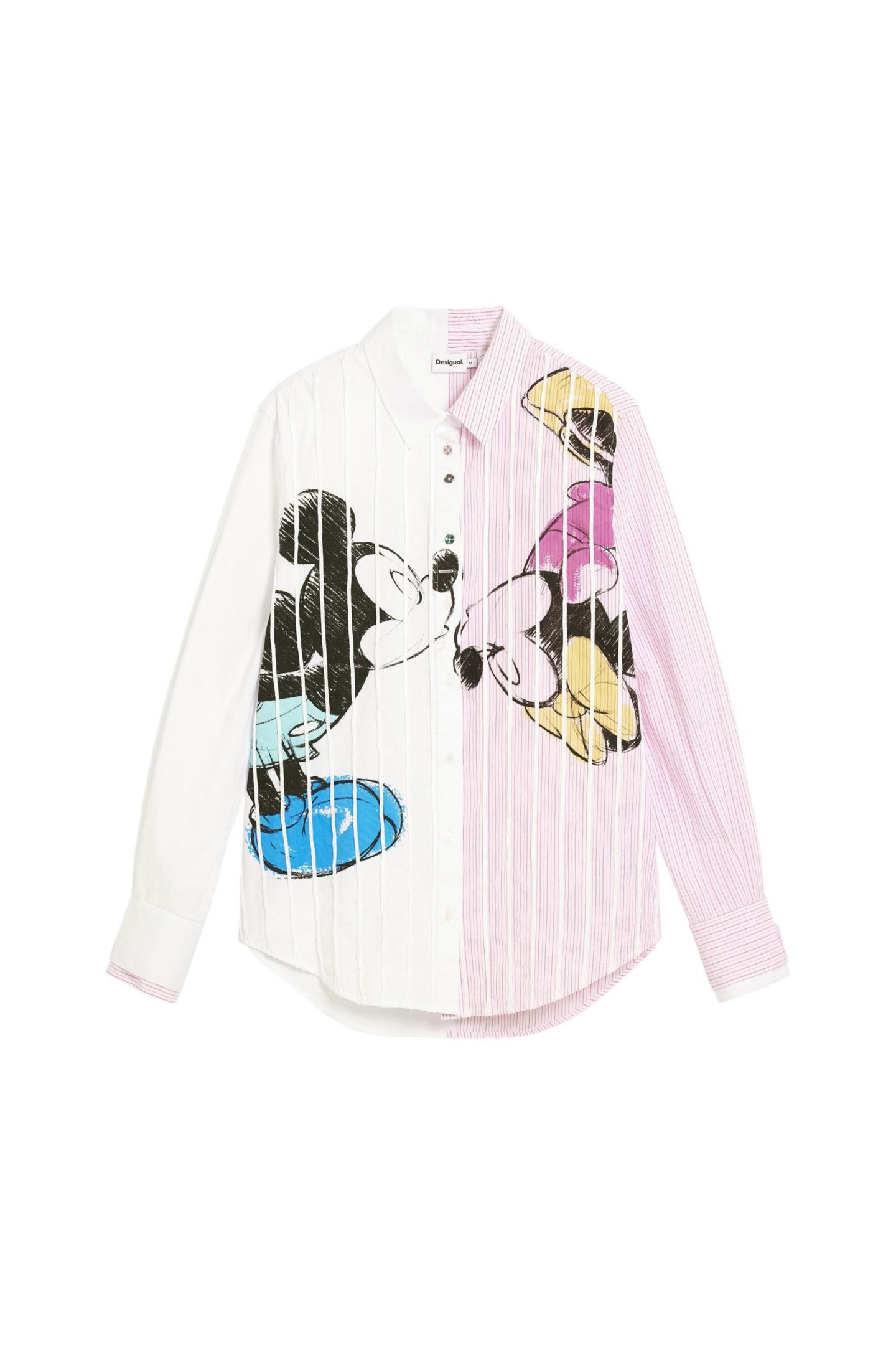 Женская рубашка Desigual Mickey And Minnie Mouse, цвет: Белый — фото 6