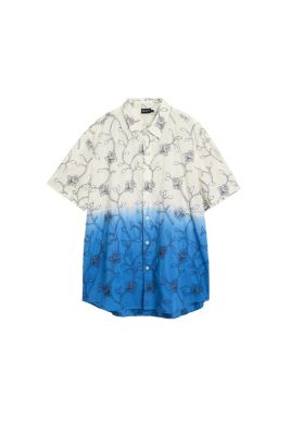 Men's Embroidered ombre shirt