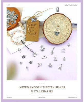 Wholesale Tibetan Metal Charms Pendants DIY Jewelry Making 100pcs