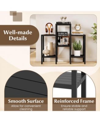 6-Tier Plastic Modular Storage Shelves for Living Room and Kitchen