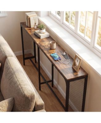 71-Inch Narrow Console Table with Power Outlet