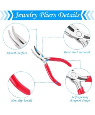 Jewelry Making Tools Set 6pc Round Nose Pliers Wire Cutters Crimper End Nippers Beading Craft Kit