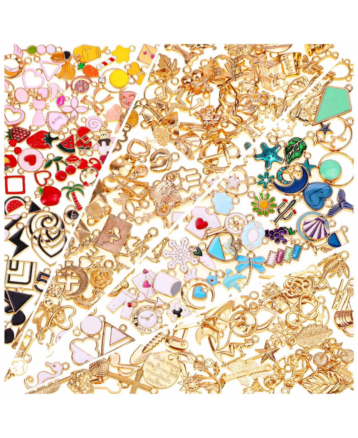 Gnuadz 200pcs Metal Charms Diy Jewelry Making Earring Bangle Necklace Bracelet Craft