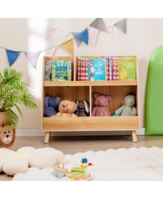 5-Cube Kids Bookshelf and Toy Organizer with Anti-Tipping Kits