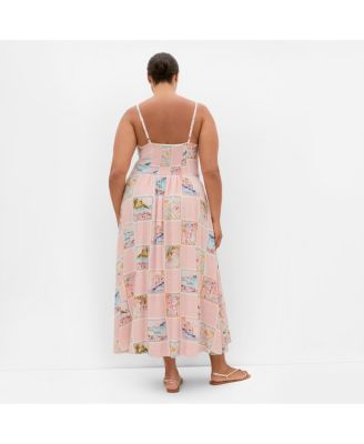 Women's Billie Postcard Print Maxi Dress