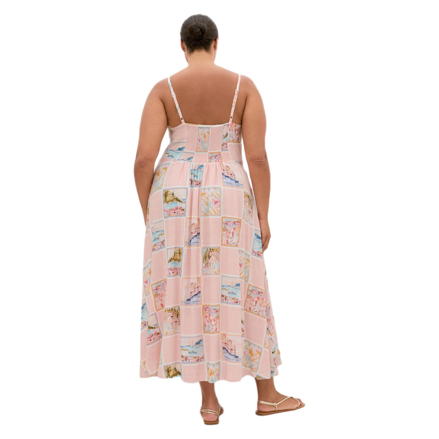 Women's Billie Postcard Print Maxi Dress
