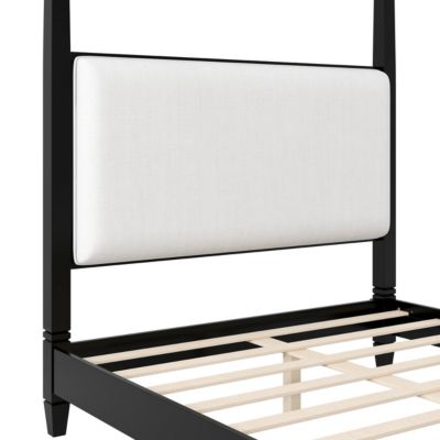 Canopy Platform Bed w/Upholstered Headboard