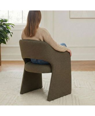 Set of 2 Dining Chairs, 19-Inch Upholstered Dining Armchairs