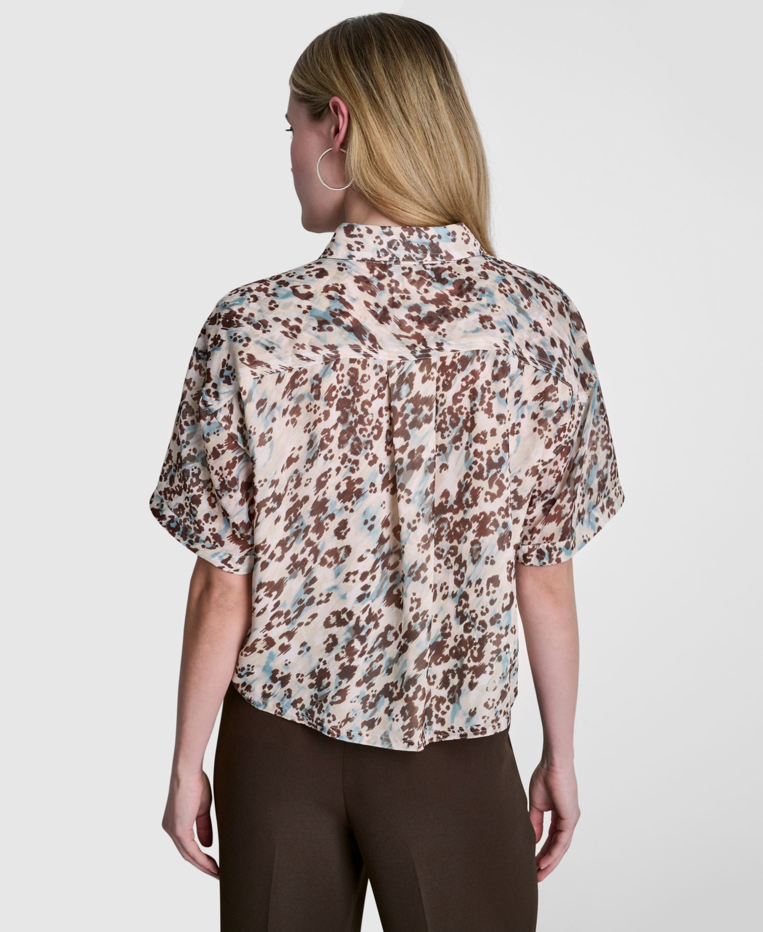 Women's Printed Collared Shirt