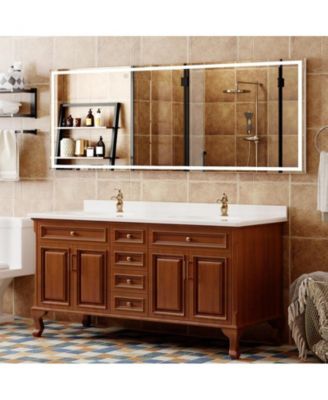 LED Full Length Mirror 71"x28", Floor or Wall Mounted Full Body Mirror with Dimming Light, 3 Color Lighting for Bedroom & Bathroom