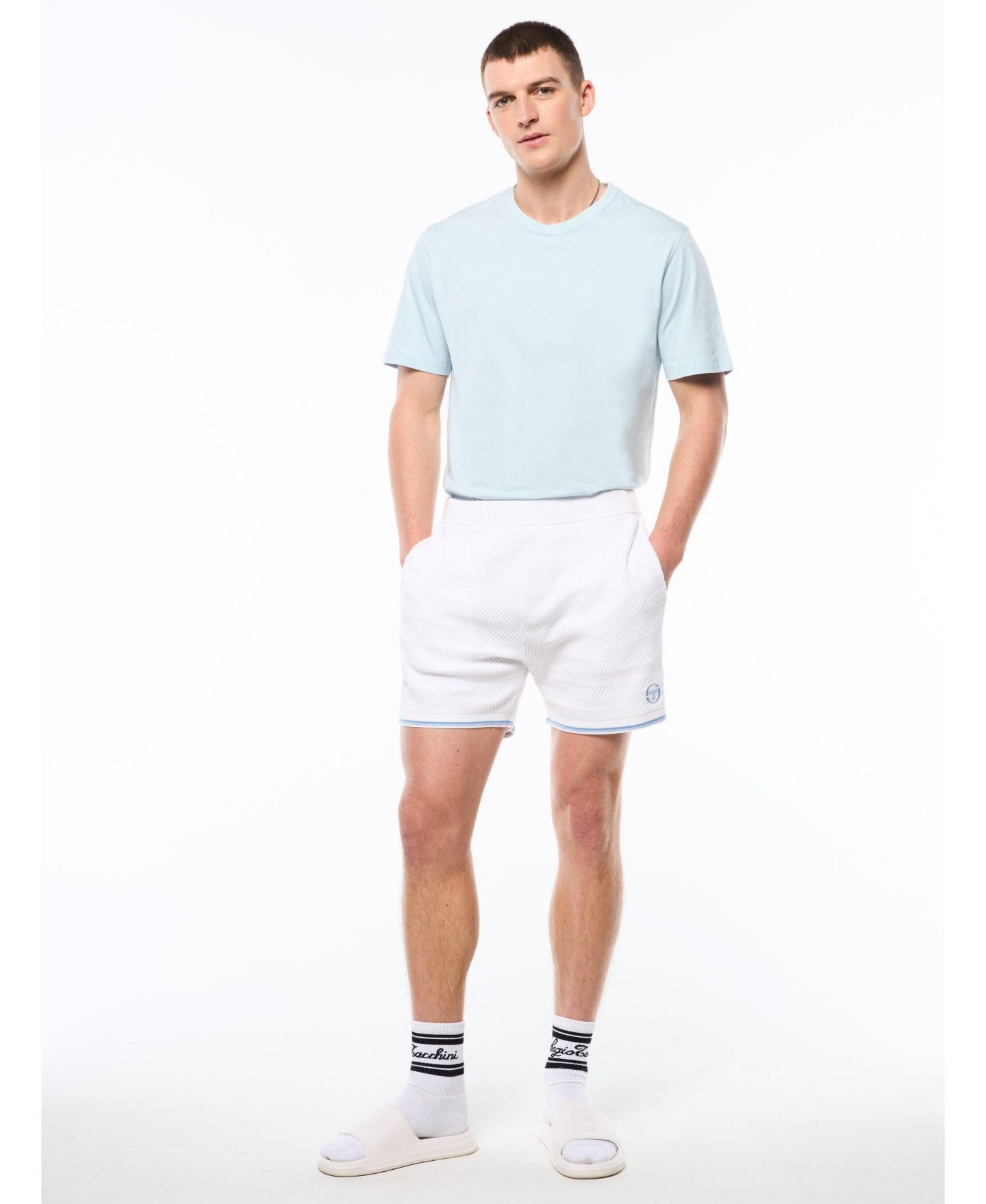 Мужские шорты Sergio Tacchini Riva Cabana Short, цвет: Яркий белый — фото 1