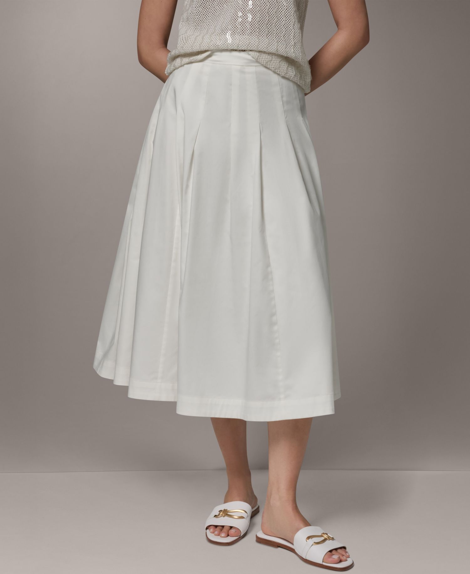 Women's Pleated Midi Skirt