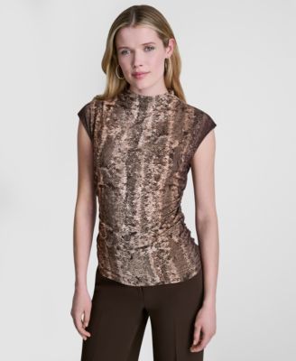 Women's Sleeveless Funnel Neck Top