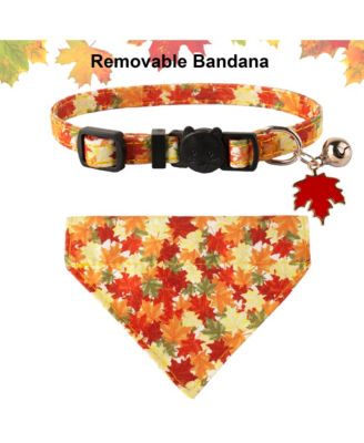 Cat Collars Breakaway With Removable Bandana Adjustable Bunny Pattern Cat Kitten Collars