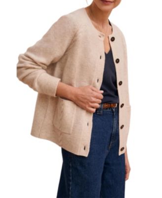 Women's Cable Detail Raglan Cardigan