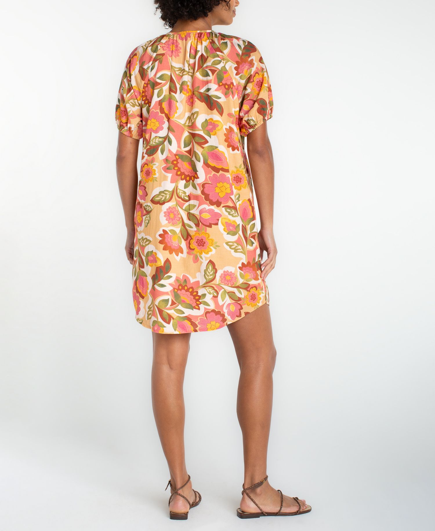 Women's Floral Pattern Mini Dress