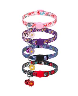 Breakaway Cat Collars with Bells Adjustable Safety Cute Pet Collars for Cats Kittens Puppies
