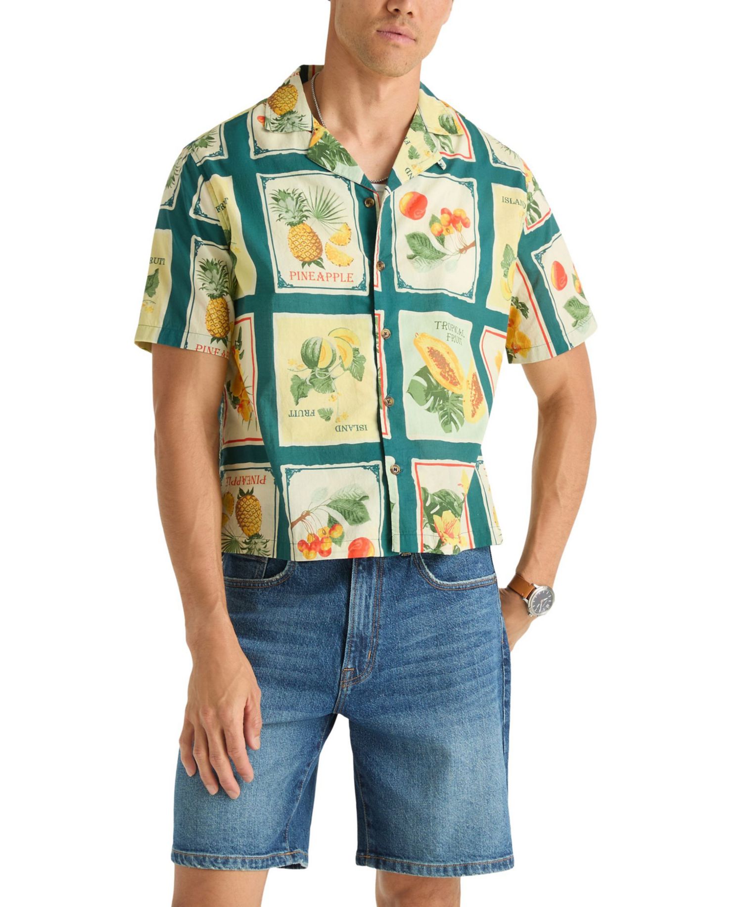 Men's Short-Sleeve Camp Collar Shirt
